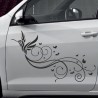 Aufkleber SET Auto Car Tattoo Style Seiten Tribal Dekor Pferd Gecko Power Blumen Ranke Fee Hexe Blumen Blüten Gecko Farbe