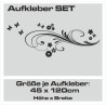Aufkleber SET Auto Car Tattoo Style Seiten Tribal Dekor Pferd Gecko Power Blumen Ranke Fee Hexe Blumen Blüten Gecko Farbe