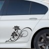 Aufkleber SET Auto Car Tattoo Style Seiten Tribal Dekor Pferd Gecko Power Blumen Ranke Fee Hexe Blumen Blüten Gecko Farbe