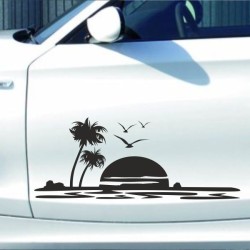 Aufkleber SET Auto Car Tattoo Style Seiten Tribal Dekor Pferd Gecko Power Blumen Ranke Fee Hexe Blumen Blüten Gecko Farbe