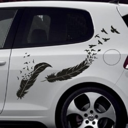 Aufkleber SET Auto Car Tattoo Style Seiten Tribal Dekor Pferd Gecko Power Blumen Ranke Fee Hexe Blumen Blüten Gecko Farbe