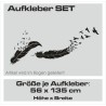 Aufkleber SET Auto Car Tattoo Style Seiten Tribal Dekor Pferd Gecko Power Blumen Ranke Fee Hexe Blumen Blüten Gecko Farbe