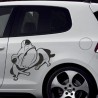 Aufkleber SET Auto Car Tattoo Style Seiten Tribal Dekor Pferd Gecko Power Blumen Ranke Fee Hexe Blumen Blüten Gecko Farbe