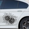 Aufkleber SET Auto Car Tattoo Style Seiten Tribal Dekor Pferd Gecko Power Blumen Ranke Fee Hexe Blumen Blüten Gecko Farbe
