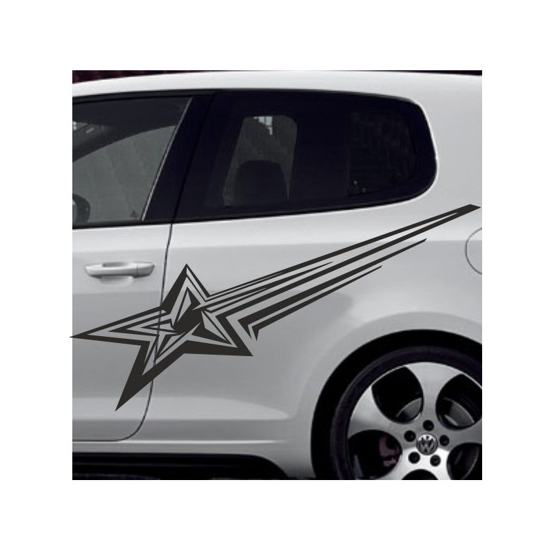 Aufkleber SET Auto Car Tattoo Style Seiten Tribal Dekor Pferd Gecko Power Blumen Ranke Fee Hexe Blumen Blüten Gecko Farbe