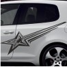 Aufkleber SET Auto Car Tattoo Style Seiten Tribal Dekor Pferd Gecko Power Blumen Ranke Fee Hexe Blumen Blüten Gecko Farbe