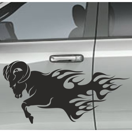 Aufkleber Pick UP Dodge Gelände Offroad Widder RAM Dekor Streifen Amerikanische Flagge Amerika BIG WHEEL Viper Seitenstreifen