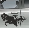 Aufkleber Pick UP Dodge Gelände Offroad Widder RAM Dekor Streifen Amerikanische Flagge Amerika BIG WHEEL Viper Seitenstreifen
