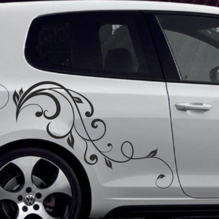 Aufkleber SET Auto Car Tattoo Style Seiten Tribal Dekor Pferd Gecko Power Blumen Ranke Fee Hexe Blumen Blüten Gecko Farbe