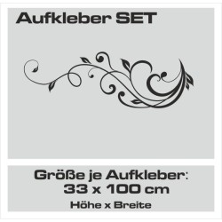 Aufkleber SET Auto Car Tattoo Style Seiten Tribal Dekor Pferd Gecko Power Blumen Ranke Fee Hexe Blumen Blüten Gecko Farbe