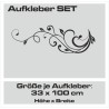 Aufkleber SET Auto Car Tattoo Style Seiten Tribal Dekor Pferd Gecko Power Blumen Ranke Fee Hexe Blumen Blüten Gecko Farbe
