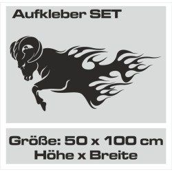 Aufkleber Pick UP Dodge Gelände Offroad Widder RAM Dekor Streifen Amerikanische Flagge Amerika BIG WHEEL Viper Seitenstreifen