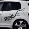 Aufkleber SET Auto Car Tattoo Style Seiten Tribal Dekor Pferd Gecko Power Blumen Ranke Fee Hexe Blumen Blüten Gecko Farbe