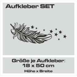 Aufkleber SET Auto Heckscheibe Car Tattoo Style La Familia Pferd Gecko Sprüche Power Blumen Ranke Fee Hexe Faultier Kolben