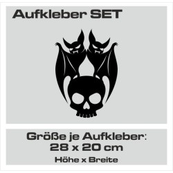 Aufkleber SET Auto Heckscheibe Car Tattoo Style La Familia Pferd Gecko Sprüche Power Blumen Ranke Fee Hexe Faultier Kolben