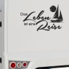 Aufkleber Wohnmobil Wohnwagen Reise Camping Auto Reisemobil Möwe Meer Kompass Globus Strand Palme Urlaub Spruch Familie Zuhause