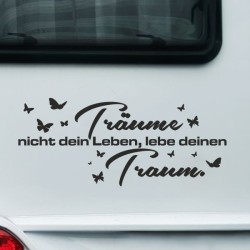 Aufkleber Wohnmobil Wohnwagen Reise Camping Auto Reisemobil Möwe Meer Kompass Globus Strand Palme Urlaub Spruch Familie Zuhause