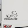 Aufkleber Wohnmobil Wohnwagen Reise Camping Auto Reisemobil Möwe Meer Kompass Globus Strand Palme Urlaub Spruch Familie Zuhause