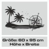 Aufkleber Wohnmobil Wohnwagen Reise Camping Auto Reisemobil Möwe Meer Kompass Globus Strand Palme Urlaub Spruch Familie Zuhause