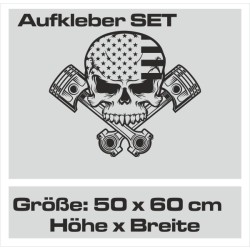 Aufkleber Pick UP Dodge Gelände Offroad Widder RAM Dekor Streifen Amerikanische Flagge Amerika BIG WHEEL Viper