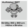 Aufkleber Pick UP Dodge Gelände Offroad Widder RAM Dekor Streifen Amerikanische Flagge Amerika BIG WHEEL Viper