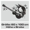 Wandaufkleber Wand Tattoo Aufkleber Musik Sound Rock Gitarre Bass DJ Totenkopf Noten Notenschlüssel Song Swing Pusteblume