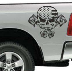 Aufkleber Pick UP Dodge Gelände Offroad Widder RAM Dekor Streifen Amerikanische Flagge Amerika BIG WHEEL Viper