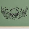 Wandaufkleber Wand Tattoo Aufkleber Musik Sound Rock Gitarre Bass DJ Totenkopf Noten Notenschlüssel Song Swing Pusteblume
