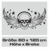 Wandaufkleber Wand Tattoo Aufkleber Musik Sound Rock Gitarre Bass DJ Totenkopf Noten Notenschlüssel Song Swing Pusteblume