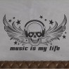 Wandaufkleber Wand Tattoo Aufkleber Musik Sound Rock Gitarre Bass DJ Totenkopf Noten Notenschlüssel Song Swing Pusteblume
