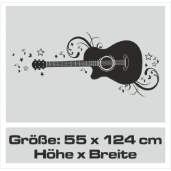 Wandaufkleber Wand Tattoo Aufkleber Musik Sound Rock Gitarre Bass DJ Totenkopf Noten Notenschlüssel Song Swing Pusteblume