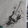 Wandaufkleber Wand Tattoo Aufkleber Musik Sound Rock Gitarre Bass DJ Totenkopf Noten Notenschlüssel Song Swing Pusteblume