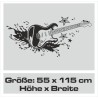 Wandaufkleber Wand Tattoo Aufkleber Musik Sound Rock Gitarre Bass DJ Totenkopf Noten Notenschlüssel Song Swing Pusteblume