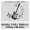 Wandaufkleber Wand Tattoo Aufkleber Musik Sound Rock Gitarre Bass DJ Totenkopf Noten Notenschlüssel Song Swing Pusteblume