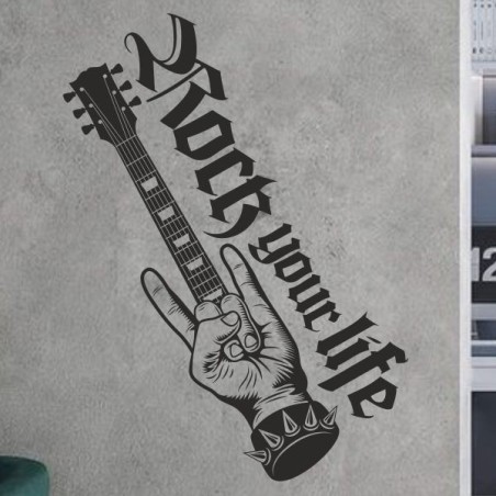 Wandaufkleber Wand Tattoo Aufkleber Musik Sound Rock Gitarre Bass DJ Totenkopf Noten Notenschlüssel Song Swing Pusteblume