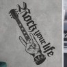 Wandaufkleber Wand Tattoo Aufkleber Musik Sound Rock Gitarre Bass DJ Totenkopf Noten Notenschlüssel Song Swing Pusteblume