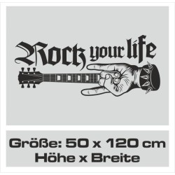 Wandaufkleber Wand Tattoo Aufkleber Musik Sound Rock Gitarre Bass DJ Totenkopf Noten Notenschlüssel Song Swing Pusteblume