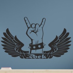 Wandaufkleber Wand Tattoo Aufkleber Musik Sound Rock Gitarre Bass DJ Totenkopf Noten Notenschlüssel Song Swing Pusteblume