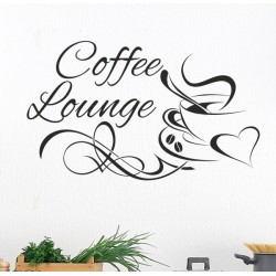 Wandaufkleber Küche Coffee Lounge Kaffee Zeit Tasse  Kochen Essen Aufkleber Wand Wandtattoo 03