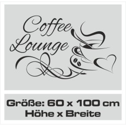 Wandaufkleber Küche Coffee Lounge Kaffee Zeit Tasse  Kochen Essen Aufkleber Wand Wandtattoo 03