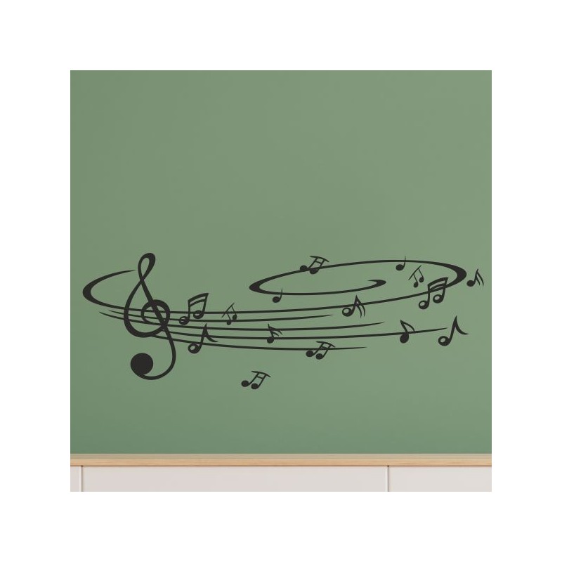 Wandaufkleber Wand Tattoo Aufkleber Musik Sound Rock Gitarre Bass DJ Totenkopf Noten Notenschlüssel Song Swing Pusteblume