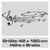 Wandaufkleber Wand Tattoo Aufkleber Musik Sound Rock Gitarre Bass DJ Totenkopf Noten Notenschlüssel Song Swing Pusteblume