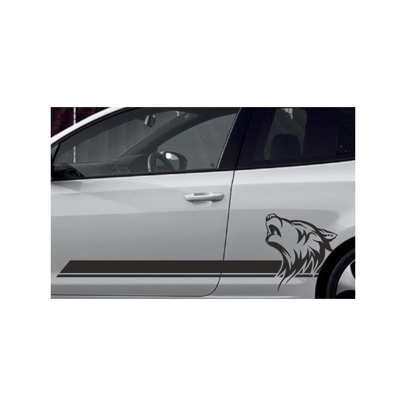 Aufkleber Auto Car Wikinger Viking Wölfe Wolf Runen Schwert Schild Rabe Runen Odin Odin´s Wölfe Böse Kette Valhalla Walhalla