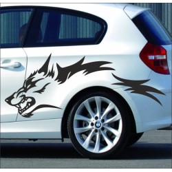 Aufkleber Auto Car Wikinger Viking Wölfe Wolf Runen Schwert Schild Rabe Runen Odin Odin´s Wölfe Böse Kette Valhalla Walhalla