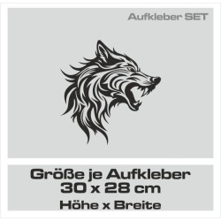 Aufkleber Auto Car Wikinger Viking Wölfe Wolf Runen Schwert Schild Rabe Runen Odin Odin´s Wölfe Böse Kette Valhalla Walhalla