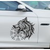 Aufkleber Auto Car Wikinger Viking Wölfe Wolf Runen Schwert Schild Rabe Runen Odin Odin´s Wölfe Böse Kette Valhalla Walhalla