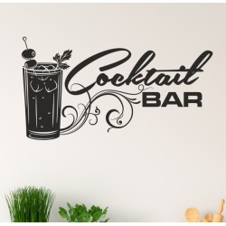 Wandaufkleber Küche Cocktail Bar Lounge  Genießen Chillen Essen Aufkleber Wand Wandtattoo 04