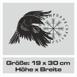 Aufkleber Auto Car Wikinger Viking Wölfe Wolf Runen Schwert Schild Rabe Runen Odin Odin´s Wölfe Böse Kette Valhalla Walhalla