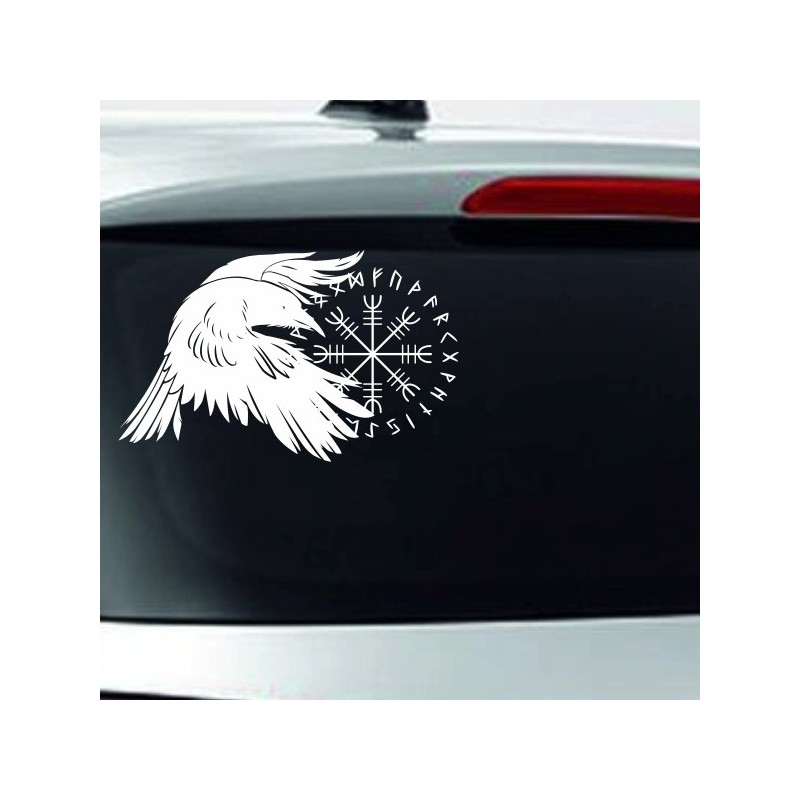 Aufkleber Auto Car Wikinger Viking Wölfe Wolf Runen Schwert Schild Rabe Runen Odin Odin´s Wölfe Böse Kette Valhalla Walhalla