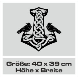 Aufkleber Auto Car Wikinger Viking Wölfe Wolf Runen Schwert Schild Rabe Runen Odin Odin´s Wölfe Böse Kette Valhalla Walhalla